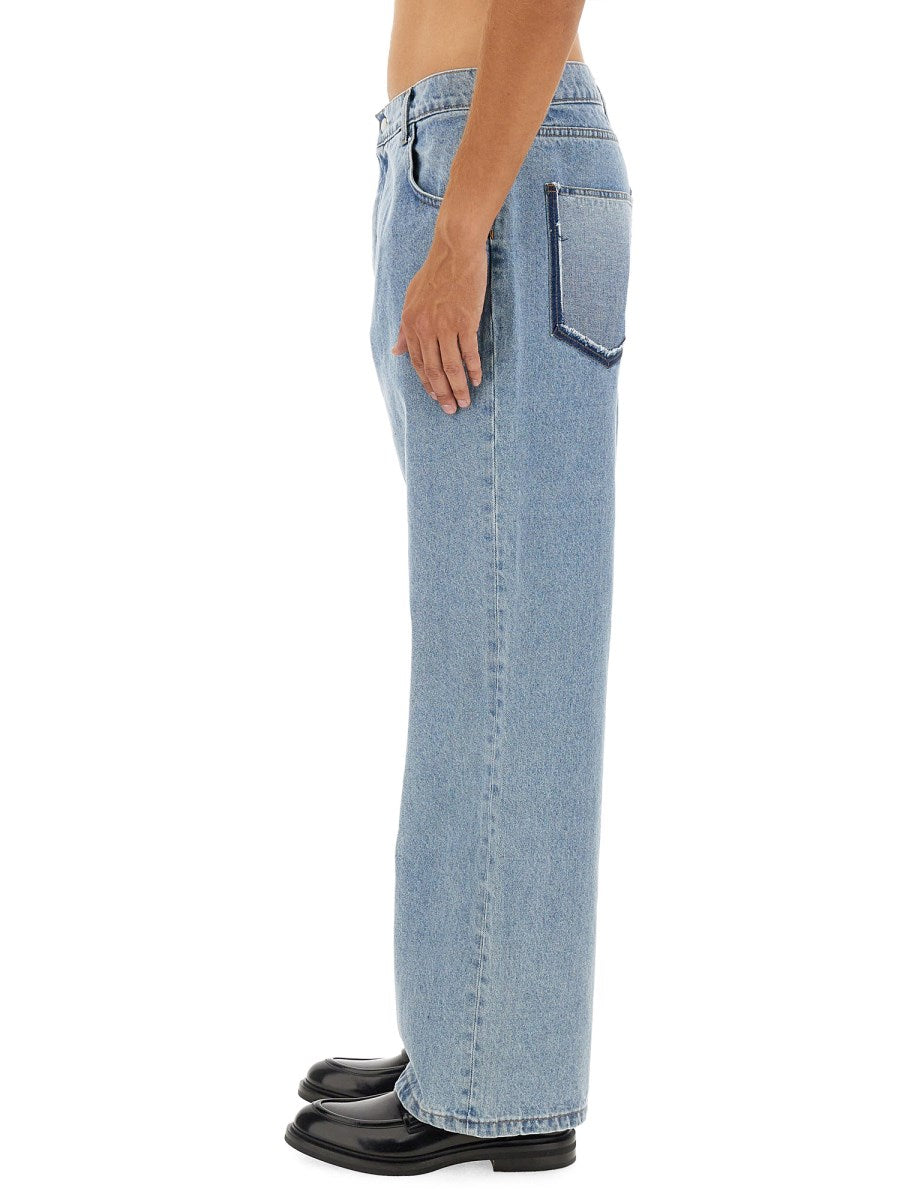 3.PARADIS - Bird EMB Denim Washed Blue