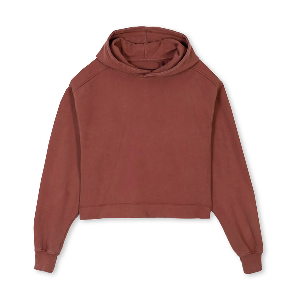 THE Ü - "Crop" Hoodie Brown