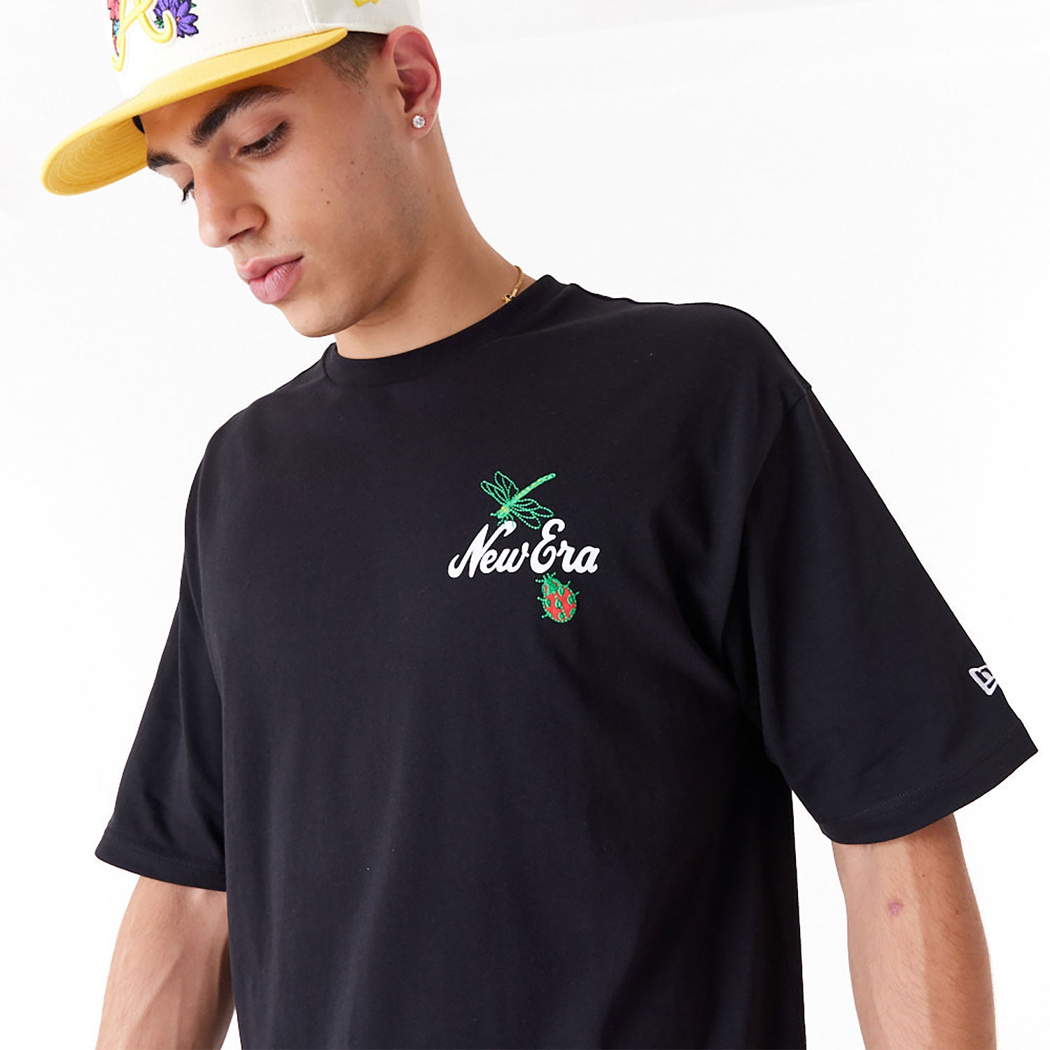 New Era - Floral Tee Black