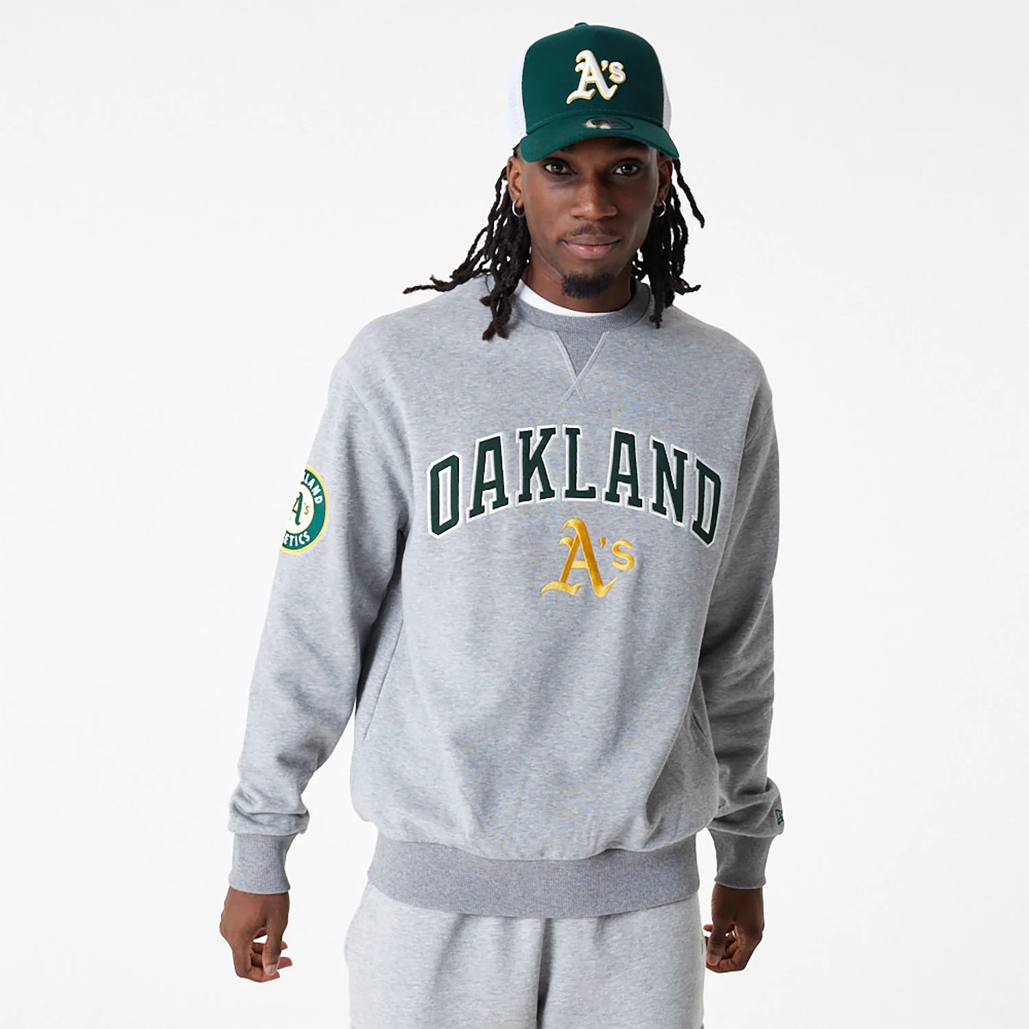 New Era - Oakland Crewneck Grey