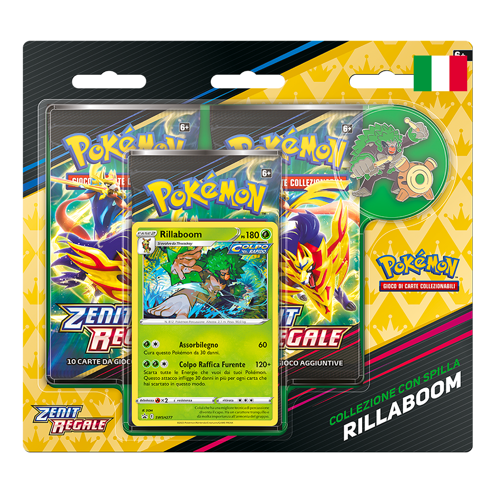 Pokémon - Collezione Zenit Regale con Spilla "Rillaboom" (IT)