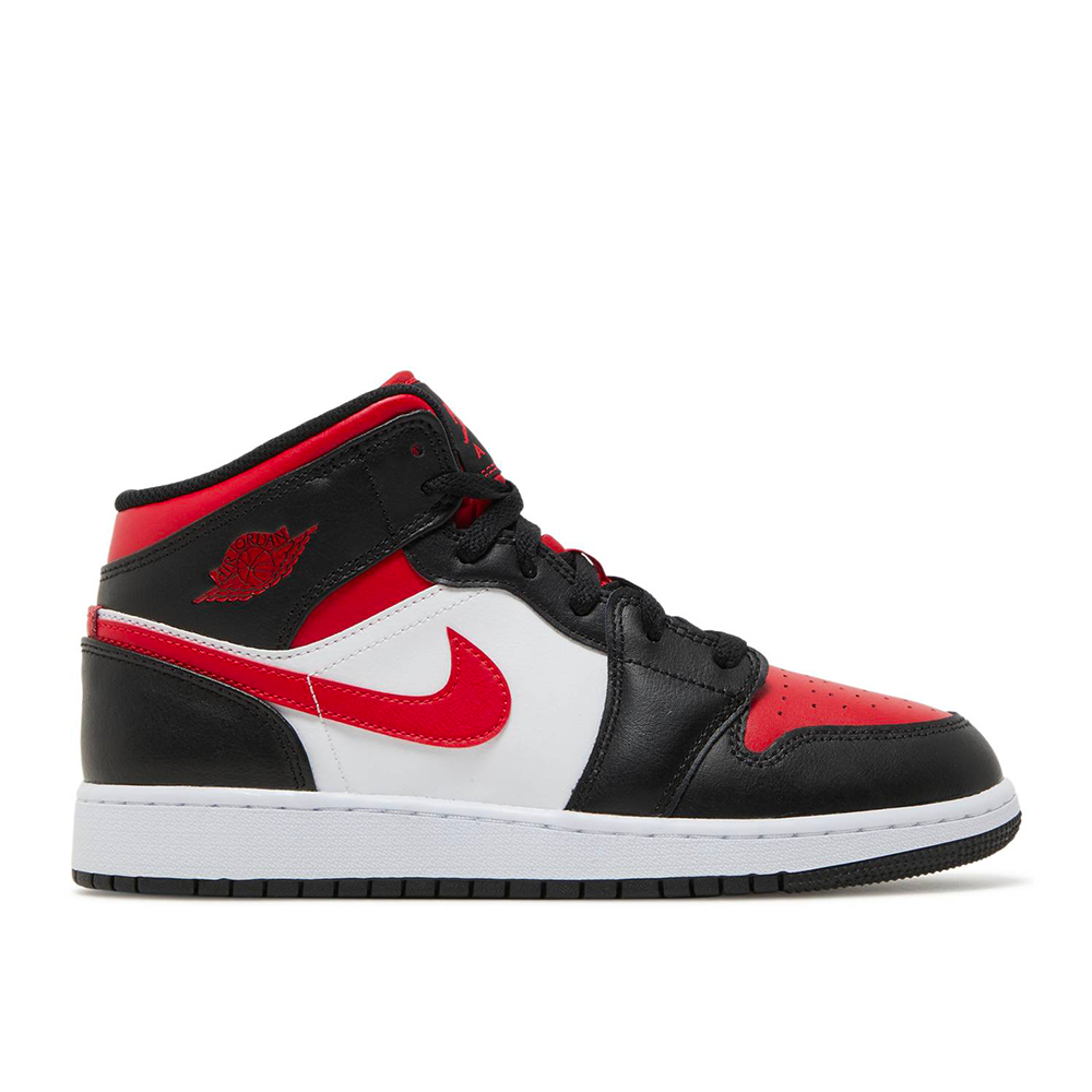 Jordan 1 Mid Black Fire Red (GS)