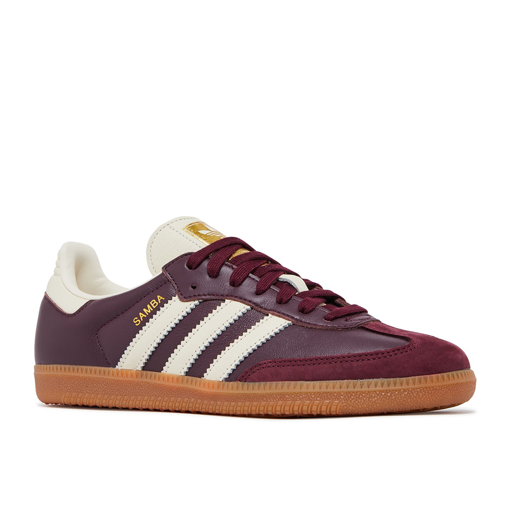 Adidas Samba Og Maroon Gold Metallic