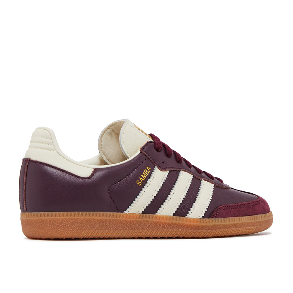 Adidas Samba Og Maroon Gold Metallic