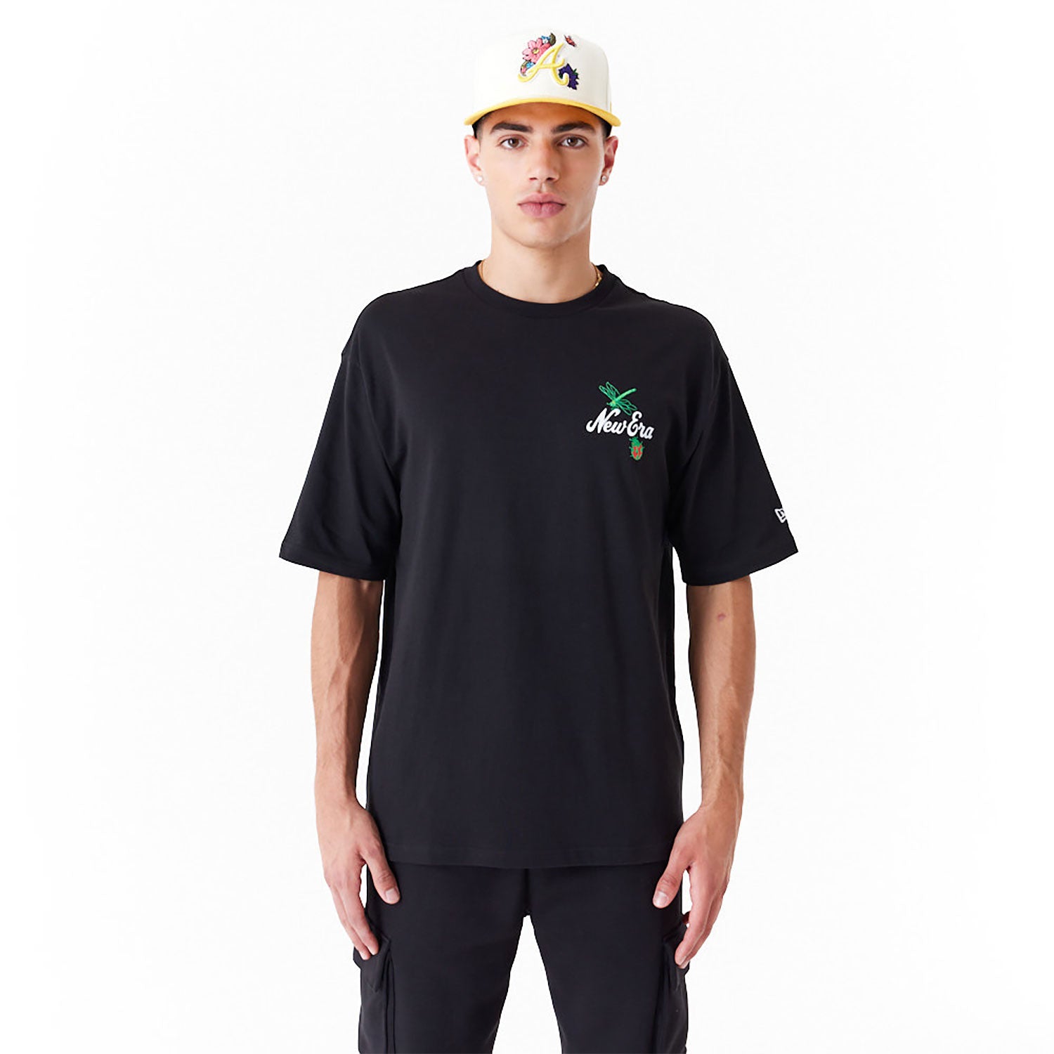 New Era - Floral Tee Black